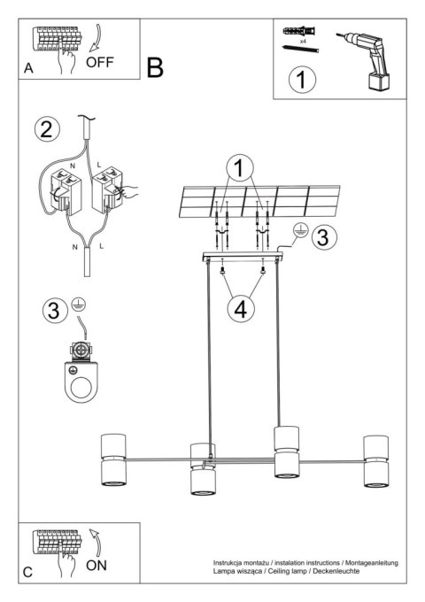 Lampa wisząca KUKKIA czarna Lampa wisząca KUKKIA czarna