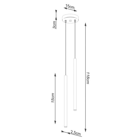 Lampa wisząca PASTELO 2 złota Lampa wisząca PASTELO 2 złota