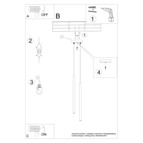 Lampa wisząca PASTELO 2 złota Lampa wisząca PASTELO 2 złota