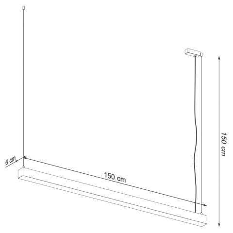 Lampa wisząca PINNE 150 czarna 4000K Lampa wisząca PINNE 150 czarna 4000K