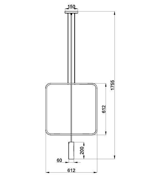 Lampa wisząca RANA 1 czarna Lampa wisząca RANA 1 czarna