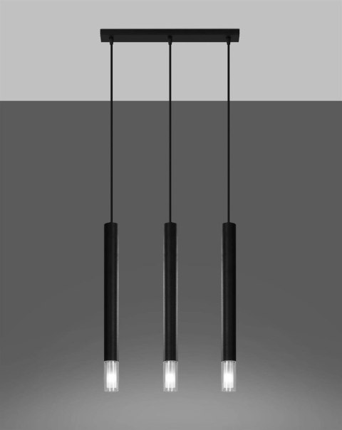 Lampa wisząca WEZYR 3 czarna Lampa wisząca WEZYR 3 czarna