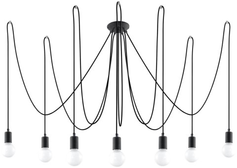 Żyrandol EDISON 7 czarny Żyrandol EDISON 7 czarny