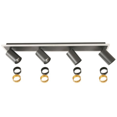 Lampa sufitowa Parma 4xGU10 + 1xLED czarna LP-0612/4C BK Lampa sufitowa Parma 4xGU10 + 1xLED czarna LP-0612/4C BK