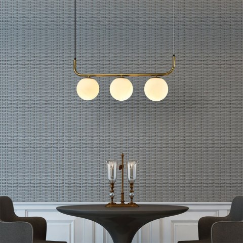 Lampa wisząca Alisa 3xE14 złota/biała LP-005/3L GD Lampa wisząca Alisa 3xE14 złota/biała LP-005/3L GD