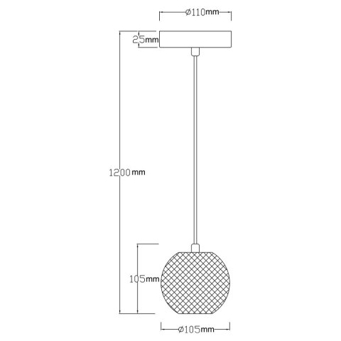 Lampa wisząca Diamond 1 1xLED CCT złota LP-2202/1P GD Lampa wisząca Diamond 1 1xLED CCT złota LP-2202/1P GD