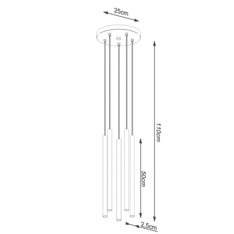 Lampa wisząca PASTELO 5P beton Lampa wisząca PASTELO 5P beton