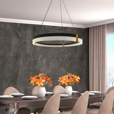 Lampa wisząca Plum 1 LED CCT duża czarna LP-0407/1P L BK Triangle Lampa wisząca Plum 1 LED CCT duża czarna LP-0407/1P L BK Triangle
