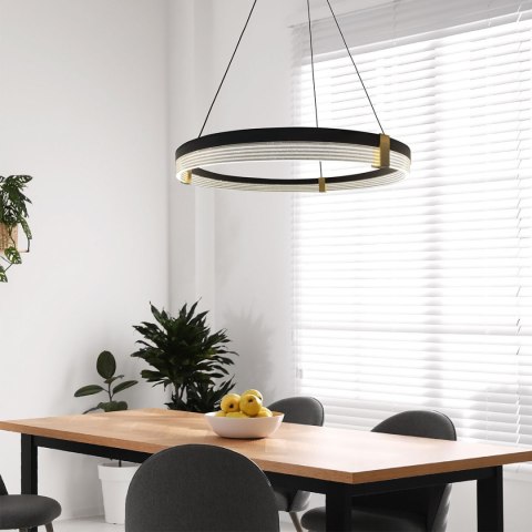 Lampa wisząca Plum 1 LED CCT duża czarna LP-0407/1P L BK Triangle Lampa wisząca Plum 1 LED CCT duża czarna LP-0407/1P L BK Triangle