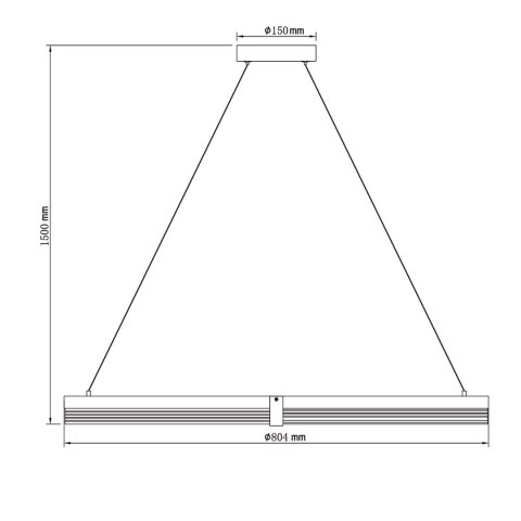 Lampa wisząca Plum 1 LED CCT duża czarna LP-0407/1P L BK Triangle Lampa wisząca Plum 1 LED CCT duża czarna LP-0407/1P L BK Triangle