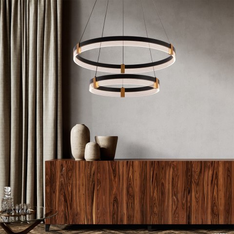 Lampa wisząca Plum 2 LED CCT czarna LP-0407/2P BK Lampa wisząca Plum 2 LED CCT czarna LP-0407/2P BK