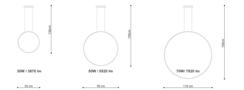 Lampa wisząca RIO 78 biały LED 3000K Lampa wisząca RIO 78 biały LED 3000K
