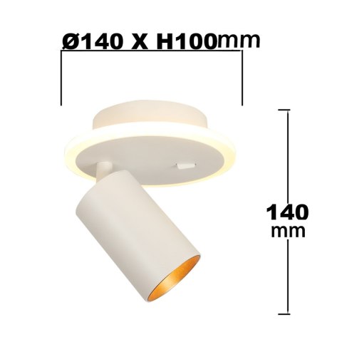 Spot Parma 1 1xGU10 + 1xLED CCT biały LP-0612/1WS WH Spot Parma 1 1xGU10 + 1xLED CCT biały LP-0612/1WS WH