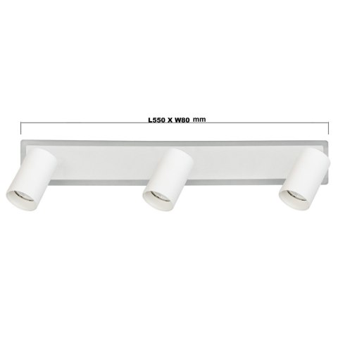 Spot Parma 3 3xGU10 + 1xLED CCT biały LP-0612/3WS WH Spot Parma 3 3xGU10 + 1xLED CCT biały LP-0612/3WS WH