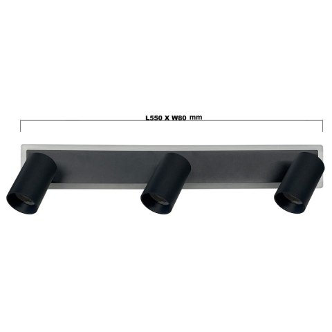 Spot Parma 3 3xGU10 + 1xLED CCT czarny LP-0612/3WS BK Spot Parma 3 3xGU10 + 1xLED CCT czarny LP-0612/3WS BK