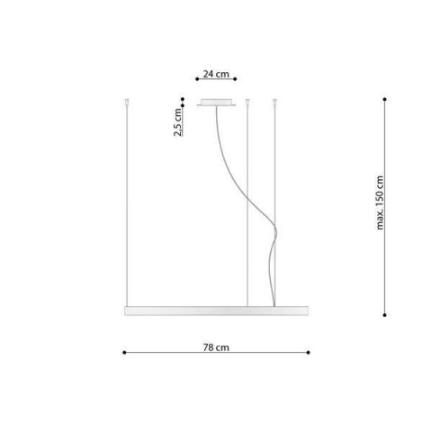 Żyrandol RIO 78 czarny LED 3000K Żyrandol RIO 78 czarny LED 3000K