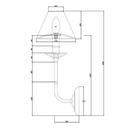 Czarny kinkiet dekoracyjny Glamour 6xE14 LP-979/1W Czarny kinkiet dekoracyjny Glamour 6xE14 LP-979/1W