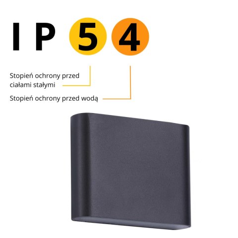 Kinkiet Sapri 2xLED czarny IP54 LP-1556/1W BK Kinkiet Sapri 2xLED czarny IP54 LP-1556/1W BK