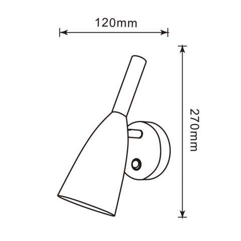 Kinkiet Solin 1xE14 czarny LP-181/1W BK Kinkiet Solin 1xE14 czarny LP-181/1W BK
