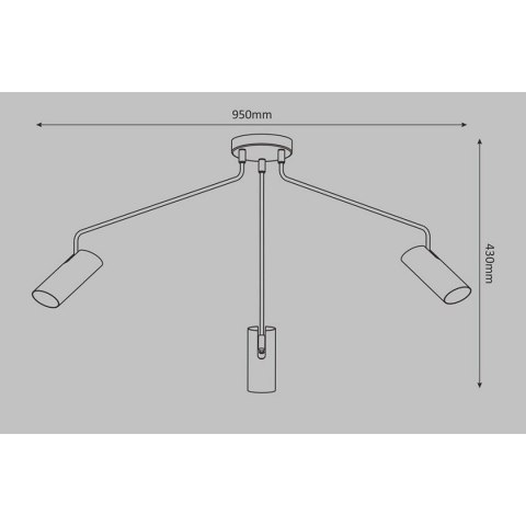 Lampa wisząca Futuro wisząca 3xGU10 czarna LP-17001/3C BK Lampa wisząca Futuro wisząca 3xGU10 czarna LP-17001/3C BK
