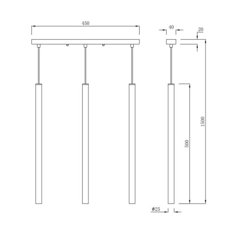 Lampa wisząca Lungo 3xG9 złota LP-894/3L GD Lampa wisząca Lungo 3xG9 złota LP-894/3L GD