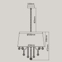 Lampa wisząca Mona 5xE14 srebrna LP-5005/5P srebrna