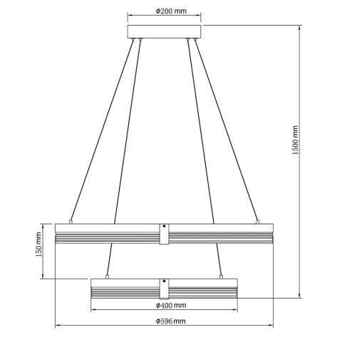 Lampa wisząca Plum 2 LED CCT czarna LP-0407/2P BK Lampa wisząca Plum 2 LED CCT czarna LP-0407/2P BK