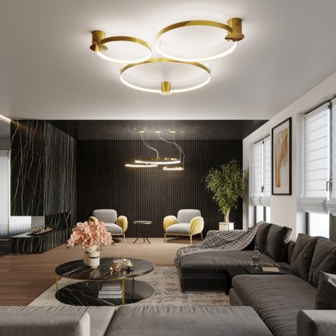 Lampa wisząca RIO 78 złoty połysk LED 3000K Lampa wisząca RIO 78 złoty połysk LED 3000K