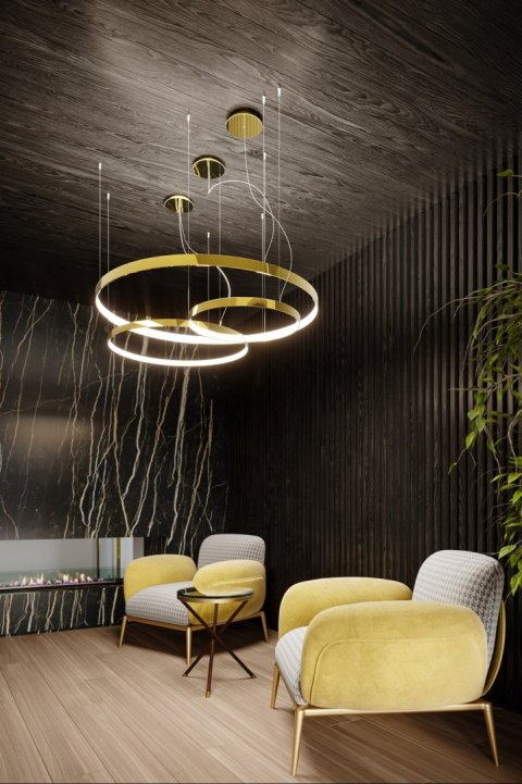 Lampa wisząca RIO 78 złoty połysk LED 3000K Lampa wisząca RIO 78 złoty połysk LED 3000K