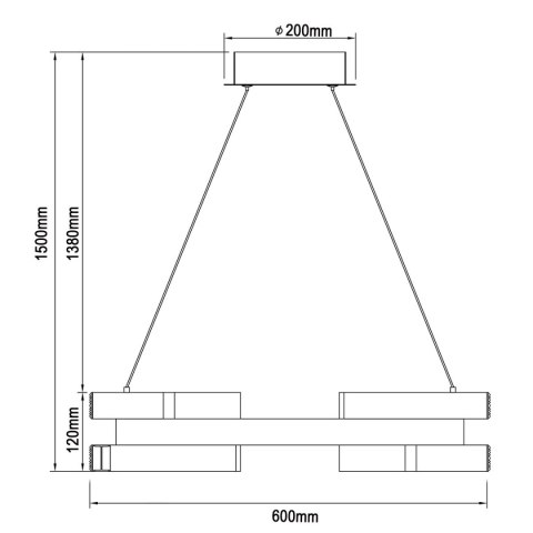 Lampa wisząca Tarja LED CCT złota LP-1810/1P GD Lampa wisząca Tarja LED CCT złota LP-1810/1P GD