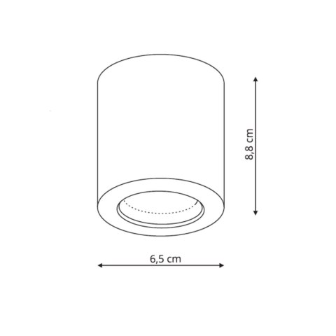Oczko Faro natynkowa 1xGU10 czarna LP-6510/1SM BK Oczko Faro natynkowa 1xGU10 czarna LP-6510/1SM BK