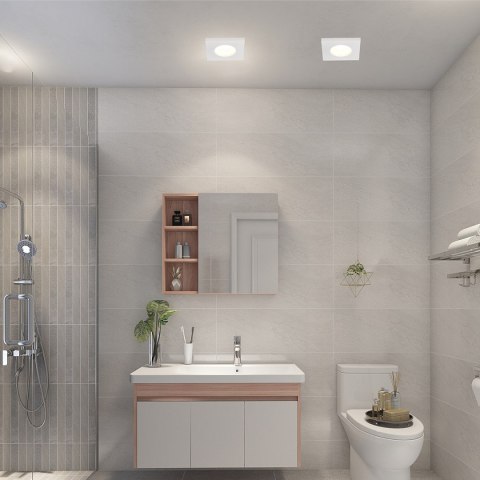 Oczko Lagos kwadratowe 1xGU10 biała IP65 LP-440/1RS WH square Oczko Lagos kwadratowe 1xGU10 biała IP65 LP-440/1RS WH square