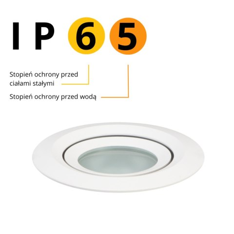 Oczko Lagos ruchome 1xGU10 biała IP65 LP-4425/1RM WH Oczko Lagos ruchome 1xGU10 biała IP65 LP-4425/1RM WH