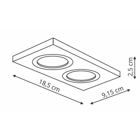 Oczko Metis oprawa podtynkowa 2xGU10 biała LP-2780/2RS WH Oczko Metis oprawa podtynkowa 2xGU10 biała LP-2780/2RS WH