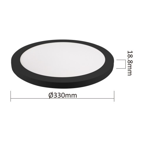 Plafon York 2 w 1 4000K 1xLED czarny LP-330/1C 4BK Plafon York 2 w 1 4000K 1xLED czarny LP-330/1C 4BK