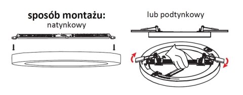 Plafon York 2 w 1 4000K 1xLED czarny LP-330/1C 4BK Plafon York 2 w 1 4000K 1xLED czarny LP-330/1C 4BK