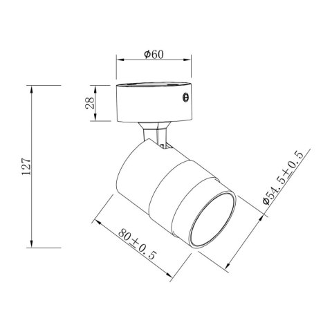 Spot Anillo 1xGU10 biały LP-770/1W WH Spot Anillo 1xGU10 biały LP-770/1W WH