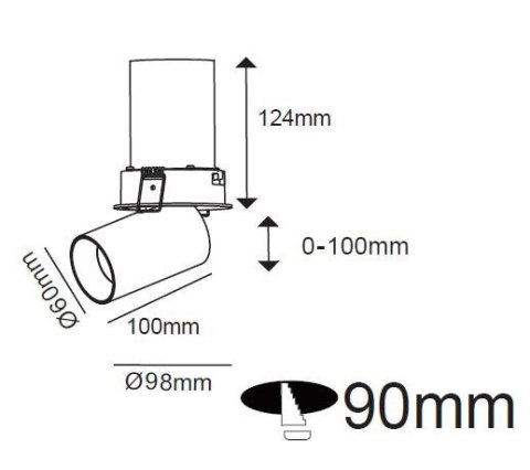 Spot Reflektor Avila 1 LED 3000K biały LP-0355 WH Spot Reflektor Avila 1 LED 3000K biały LP-0355 WH