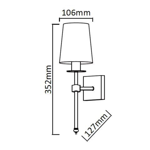 Kinkiet Casoli 1xE14 chrom LP-2118/1W chrom Kinkiet Casoli 1xE14 chrom LP-2118/1W chrom