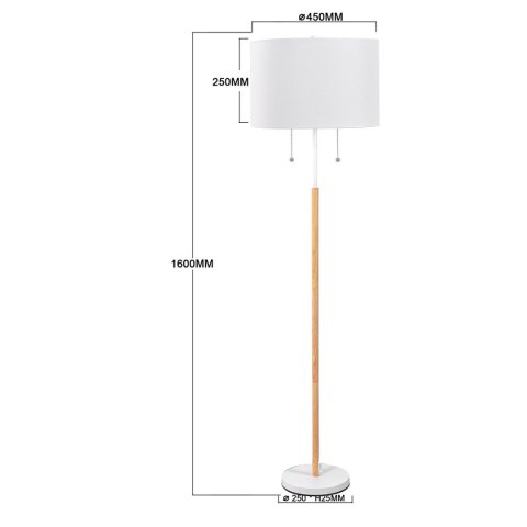 Lampa stojąca Fogo 2xE27 biała LP-0304/2F WH Lampa stojąca Fogo 2xE27 biała LP-0304/2F WH