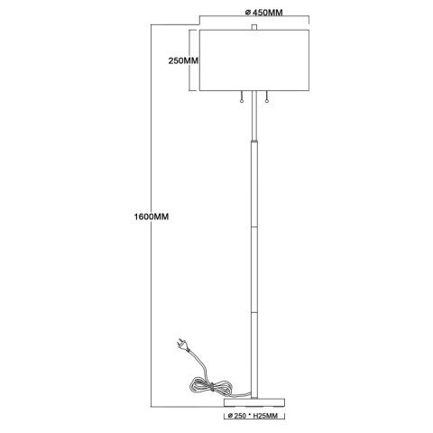 Lampa stojąca Fogo 2xE27 biała LP-0304/2F WH Lampa stojąca Fogo 2xE27 biała LP-0304/2F WH