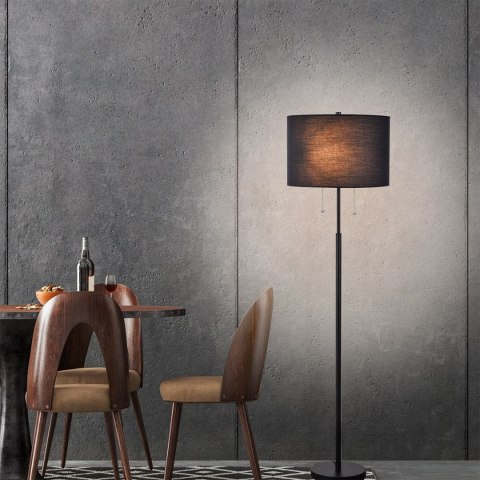 Lampa stojąca Fogo 2xE27 czarna LP-0304/2F BK Lampa stojąca Fogo 2xE27 czarna LP-0304/2F BK