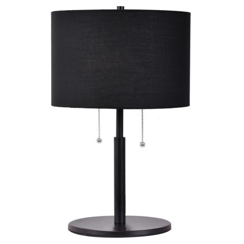 Lampa stołowa Fogo 2xE27 czarna LP-0304/2T BK Lampa stołowa Fogo 2xE27 czarna LP-0304/2T BK