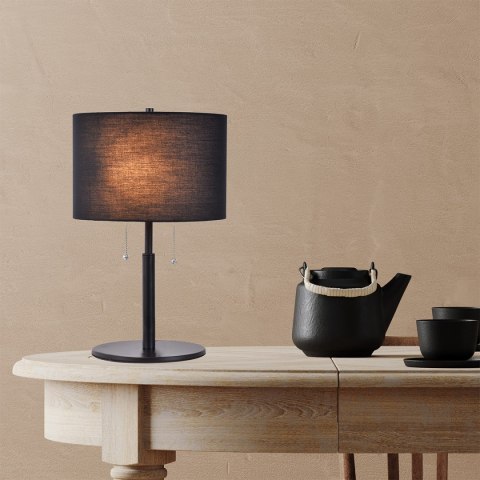 Lampa stołowa Fogo 2xE27 czarna LP-0304/2T BK Lampa stołowa Fogo 2xE27 czarna LP-0304/2T BK