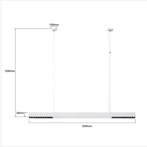 Lampa wisząca Cali L LED CCT Tuya biała LP-1301/1P L WH Smart Lampa wisząca Cali L LED CCT Tuya biała LP-1301/1P L WH Smart