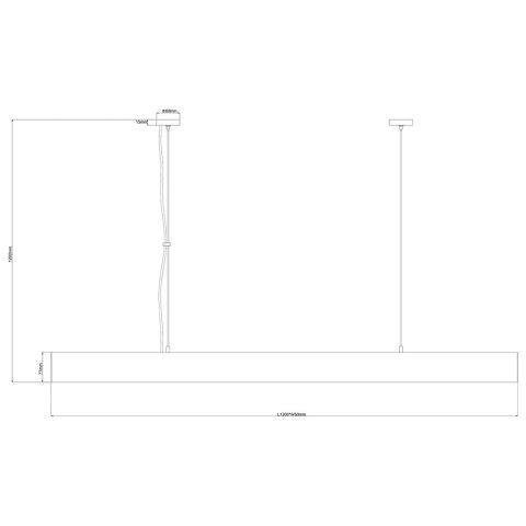Lampa wisząca Cali L LED CCT Tuya czarna LP-1301/1P L BK Smart Lampa wisząca Cali L LED CCT Tuya czarna LP-1301/1P L BK Smart