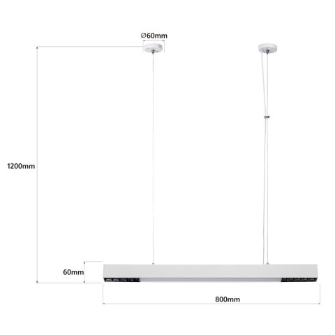 Lampa wisząca Cali M LED CCT Tuya biała LP-1301/1P M WH Smart Lampa wisząca Cali M LED CCT Tuya biała LP-1301/1P M WH Smart