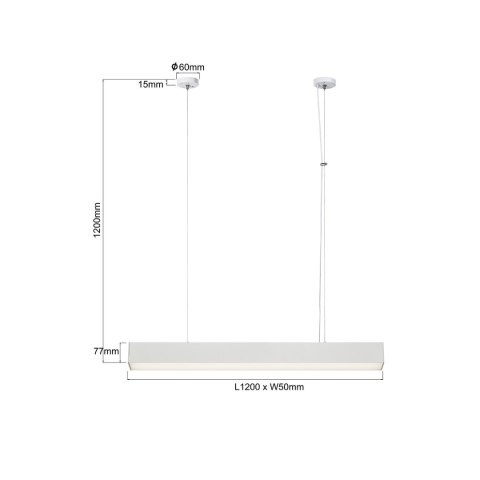 Lampa wisząca Luci M LED CCT Tuya biała LP-1401/1P M WH Smart Lampa wisząca Luci M LED CCT Tuya biała LP-1401/1P M WH Smart
