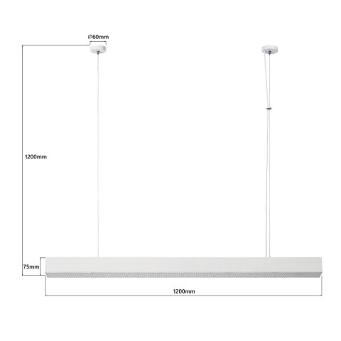 Lampa wisząca Mira L LED CCT Tuya biała LP-1201/1P L WH Smart Lampa wisząca Mira L LED CCT Tuya biała LP-1201/1P L WH Smart