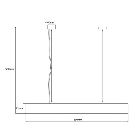 Lampa wisząca Mira M LED CCT Tuya czarna LP-1201/1P M BK Smart Lampa wisząca Mira M LED CCT Tuya czarna LP-1201/1P M BK Smart